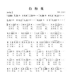 白梅花_民歌简谱_词曲:肖光平 肖光平