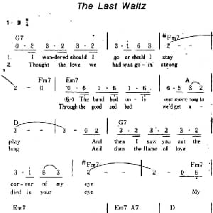 The Last Waltz 美国 _外国歌谱