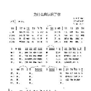 俄罗斯 为什么我认识了你_歌谱投稿_词曲:俄罗斯民歌 牧村 白蕊译配