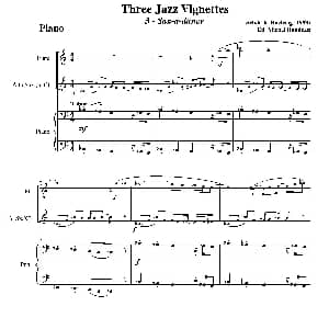 Three jazz vignettes 钢琴谱