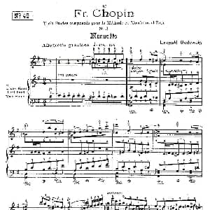 肖邦 练习曲 Fr.Chopin No 3 钢琴谱 Godowsky改编