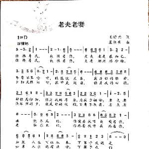 老夫老妻_歌谱投稿_词曲:王培元 王焕升