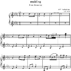 Wedding 钢琴谱 The Daydream改编 靖靖记谱