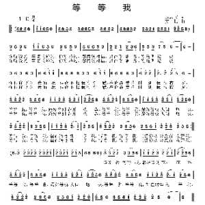 等等我_歌曲简谱_词曲:黄志文 姜振
