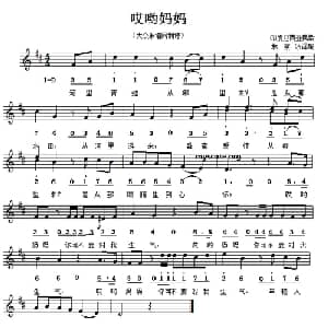 哎哟妈妈 印尼 _外国歌谱_词曲: 印尼民歌 林蔡冰译配