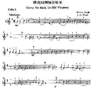 带我回到福吉尼亚 大提琴二重奏 美 J A 布兰德