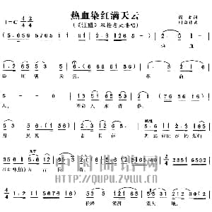 黄梅戏谱 | 热血染红满天云 江姐 选曲 阎肃 时白林