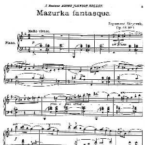 2首玛祖卡舞曲 钢琴谱 西基斯蒙德 斯托霍夫斯