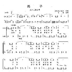 鸽子_歌曲简谱