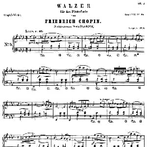 L'adieu Op69 No1 钢琴谱 肖邦