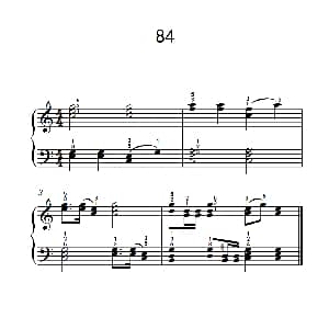 两手不同奏法的练习 84 钢琴谱