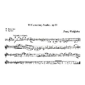 小提琴谱 | 40首小提琴初级技巧练习曲之20 弗朗茨 沃尔法特