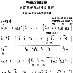 锡剧 梅兰珍唱腔集 黑夜里拚死战冲乱敌阵 选自 红灯照 林黑娘唱段