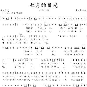 七月的目光_歌曲简谱_词曲:吴钟文 吴钟文