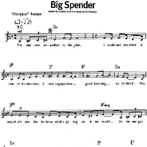 蓝调音乐:Big Spender_外国歌谱