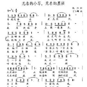 无名的小草,无名的星座_民歌简谱_词曲:杨冰 丁玉麟