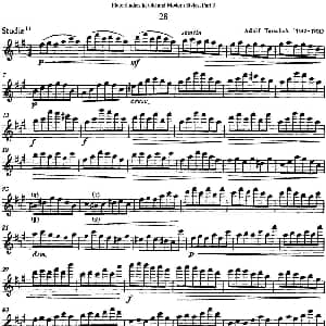 长笛曲谱 | 斯勒新老风格长笛练习重奏曲 第三部分 NO.28 Siegfried Thiele S. 斯勒