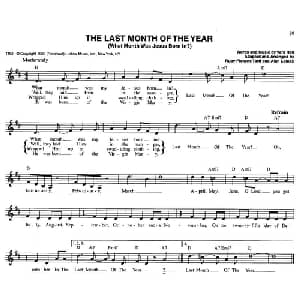THE LAST MONTH OF THE YEAR_外国歌谱