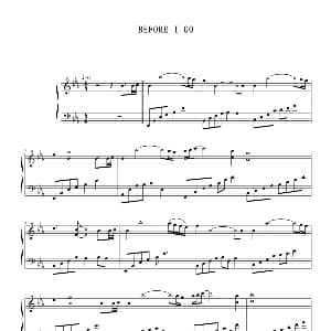 Before I Go 钢琴谱 雅尼