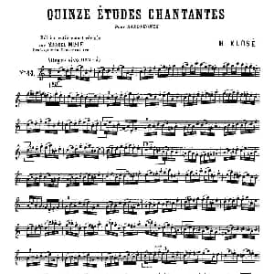 萨克斯谱 | Klose Etudes Chantantes Pour Saxophone 练习曲之十一