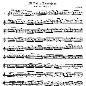 萨克斯谱 | 25 Daily Exercises 之4 H klose