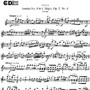 小提琴谱 | Sonata No.4 in F MajorOp.5 No.4