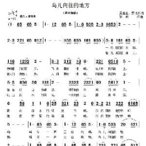 鸟儿向往的地方_民歌简谱_词曲:吴惠生 罗成 罗成