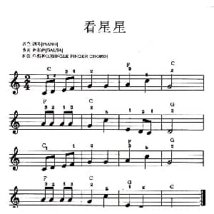 电子琴谱 | 看星星