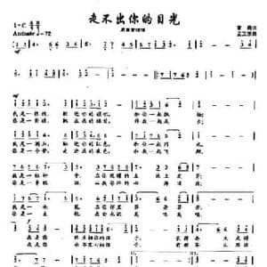14走不出你的目光_民歌简谱_词曲:曹勇 孟卫东