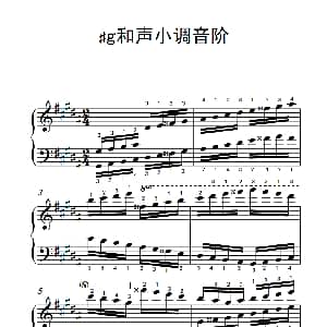 第九级20.♯g和声小调音阶 钢琴谱
