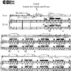 小提琴谱 | Janacek Sonata for Violin 小提琴 钢琴伴奏