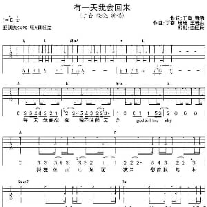 有一天我会回来 吉他谱