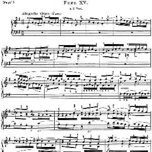 巴赫 平均律钢琴曲集 第一卷 之赋格曲 钢琴谱 巴赫