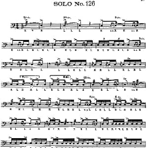 美国军鼓 SOLO No.126 130 爵士鼓谱