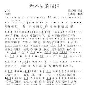 看不见的眼泪 梁新明 词曲_歌谱投稿_词曲:梁新明 梁新明