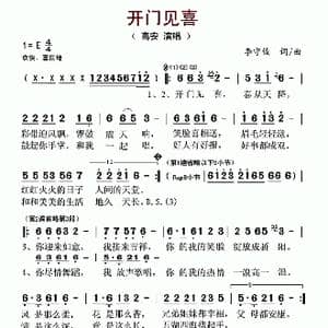 开门见喜_歌谱投稿_词曲:李守俊 李守俊