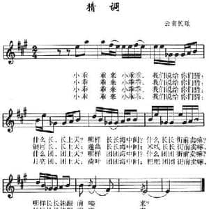 猜调_民歌简谱_词曲: 云南民歌