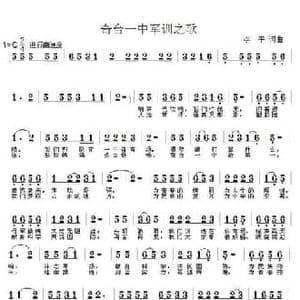 奇台一中军训之歌_民歌简谱_词曲:李平 李平