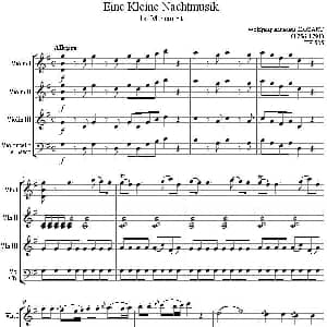小提琴谱 | Eine kleine Nachtmusik 1st Movement K.525 弦乐四重奏 莫扎特
