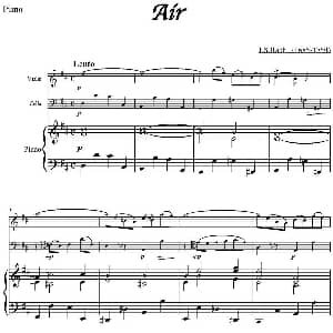Air 小提琴 大提琴 钢琴伴奏 J.S.Bach