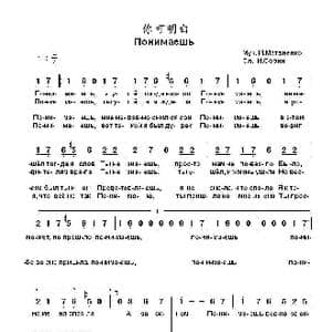 你可明白Понимаешь_歌曲简谱_词曲:伊.马特维延珂 伊.索 林