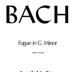 Fugue in g Minor BWV 578 钢琴谱 巴赫曲 Briskier改编