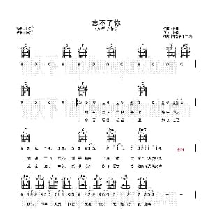 忘不了你 吉他谱 孙楠 孙楠 孙楠
