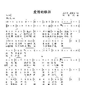 爱情的眼泪_歌曲简谱_词曲:陈玉霞 臧辉先 向邦瑜