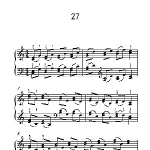 双音练习 27 钢琴谱