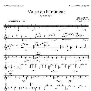 萨克斯谱 | a小调圆舞曲 B.150 四重奏次中音萨克斯分谱 肖邦