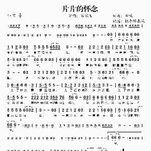 片片的怀念_歌谱投稿_词曲:田鸣 田鸣