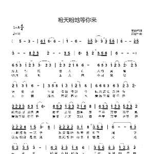 盼天盼地等你来_歌曲简谱_词曲:蔡俊峰 黄进军