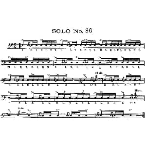 美国军鼓 SOLO No.86 90 爵士鼓谱