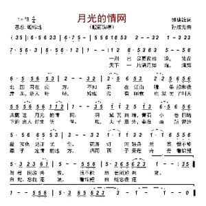 月光的情网_歌曲简谱_词曲:姚建雄 孙成芳